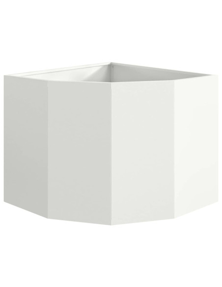 Vaso d'angolo Bianco 60 x 60 x 50 cm Acciaio