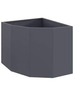Vaso d'angolo Antracite 60 x 60 x 50 cm Acciaio 2