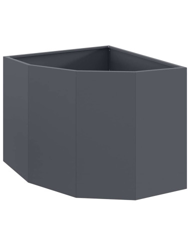 Vaso d'angolo Antracite 60 x 60 x 50 cm Acciaio