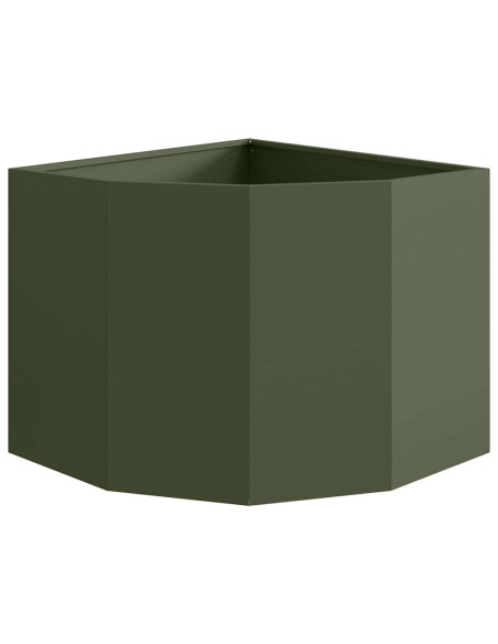 Vaso d'angolo Oliver verde 60 x 60 x 50 cm Acciaio