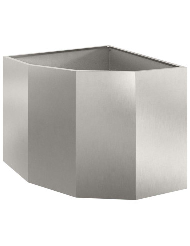 Vaso d'angolo Argento 60 x 60 x 50 cm Acciaio inossidabile