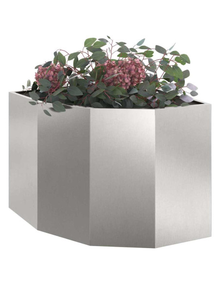 Vaso d'angolo Argento 60 x 60 x 50 cm Acciaio inossidabile