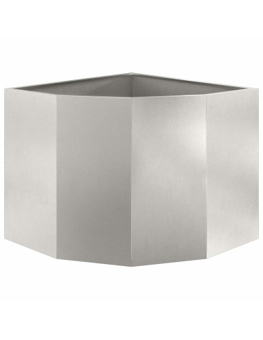 Vaso d'angolo Argento 60 x 60 x 50 cm Acciaio inossidabile