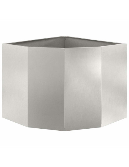 Vaso d'angolo Argento 60 x 60 x 50 cm Acciaio inossidabile