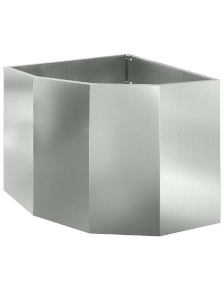 Vaso d'angolo Argento 60 x 60 x 50 cm Acciaio zincato