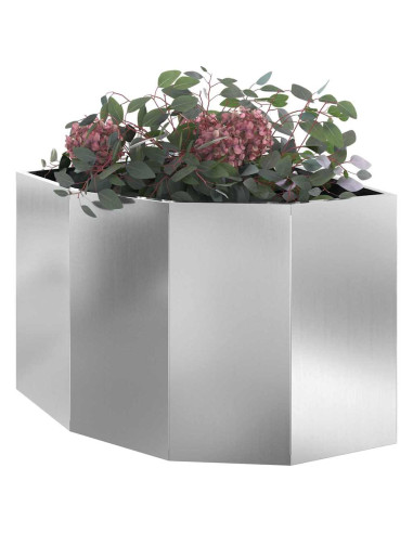 Vaso d'angolo Argento 60 x 60 x 50 cm Acciaio zincato