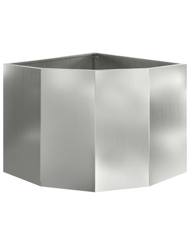 Vaso d'angolo Argento 60 x 60 x 50 cm Acciaio zincato