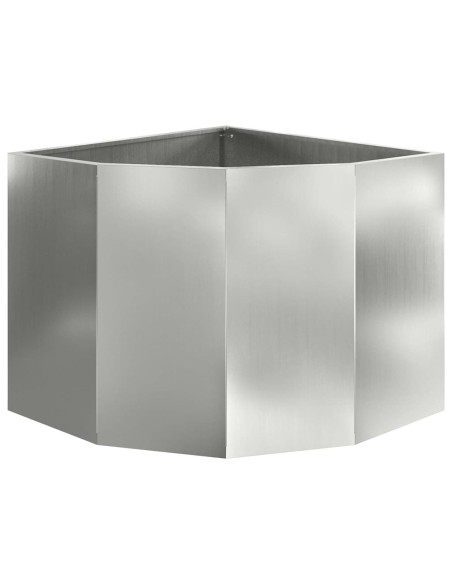 Vaso d'angolo Argento 60 x 60 x 50 cm Acciaio zincato