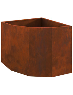 Vaso d'angolo Ruggine 60 x 60 x 50 cm acciaio corten 2