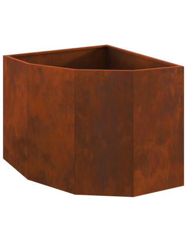 Vaso d'angolo Ruggine 60 x 60 x 50 cm acciaio corten