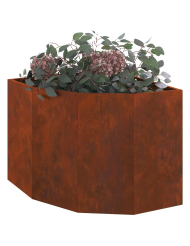 Vaso d'angolo Ruggine 60 x 60 x 50 cm acciaio corten