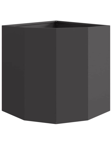 Vaso d'angolo Nero 45 x 45 x 50 cm Acciaio