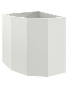 Vaso d'angolo Bianco 45 x 45 x 50 cm Acciaio 2