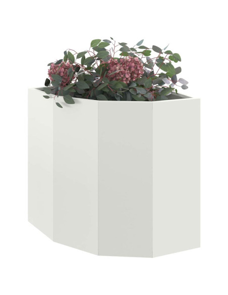 Vaso d'angolo Bianco 45 x 45 x 50 cm Acciaio