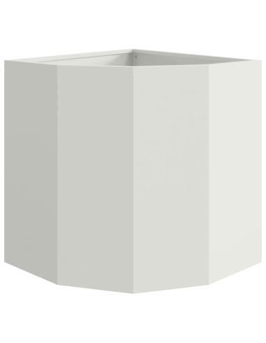 Vaso d'angolo Bianco 45 x 45 x 50 cm Acciaio