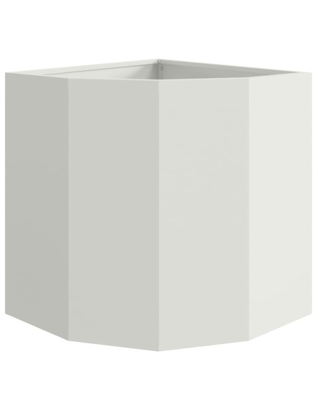 Vaso d'angolo Bianco 45 x 45 x 50 cm Acciaio