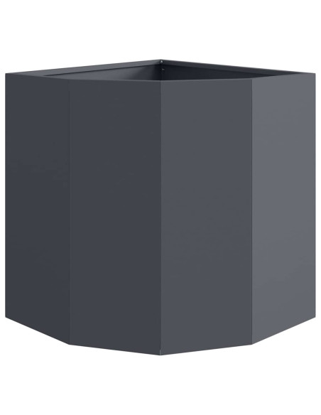 Vaso d'angolo Antracite 45 x 45 x 50 cm Acciaio