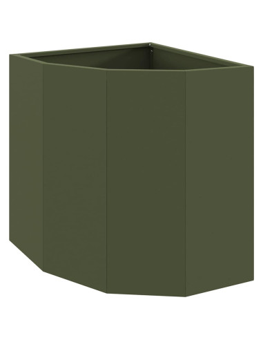 Vaso d'angolo Oliver verde 45 x 45 x 50 cm Acciaio