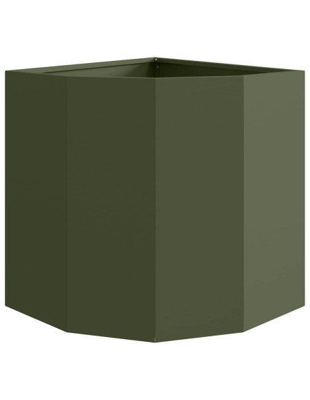 Vaso d'angolo Oliver verde 45 x 45 x 50 cm Acciaio