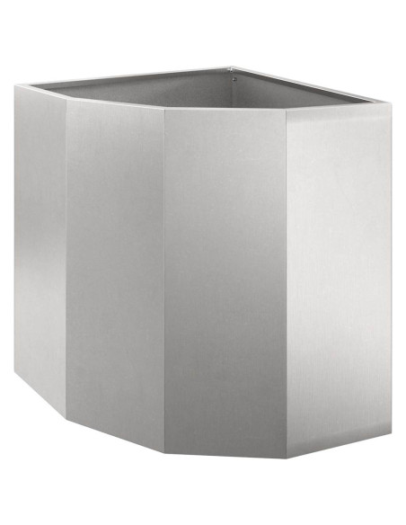 Vaso d'angolo Argento 45 x 45 x 50 cm Acciaio inossidabile