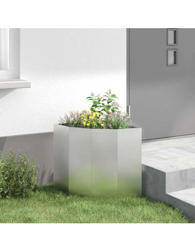 Vaso d'angolo Argento 45 x 45 x 50 cm Acciaio inossidabile