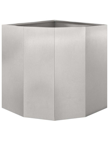 Vaso d'angolo Argento 45 x 45 x 50 cm Acciaio inossidabile