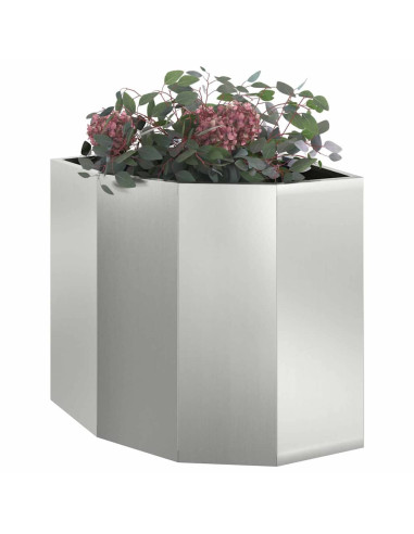 Vaso d'angolo Argento 45 x 45 x 50 cm Acciaio zincato