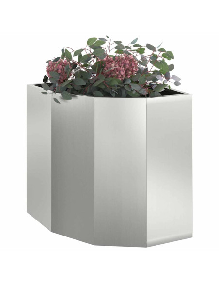 Vaso d'angolo Argento 45 x 45 x 50 cm Acciaio zincato