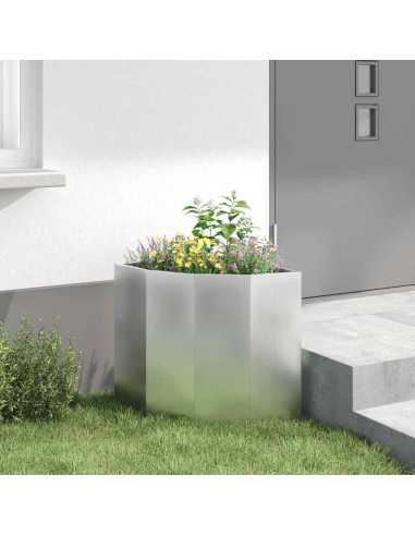 Vaso d'angolo Argento 45 x 45 x 50 cm Acciaio zincato