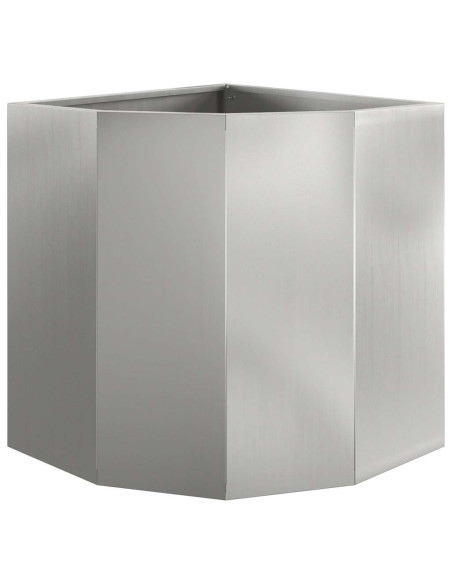 Vaso d'angolo Argento 45 x 45 x 50 cm Acciaio zincato