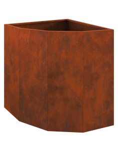 Vaso d'angolo Ruggine 45 x 45 x 50 cm acciaio corten 2