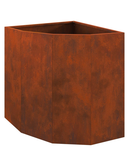 Vaso d'angolo Ruggine 45 x 45 x 50 cm acciaio corten