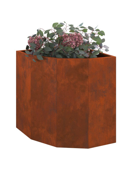 Vaso d'angolo Ruggine 45 x 45 x 50 cm acciaio corten