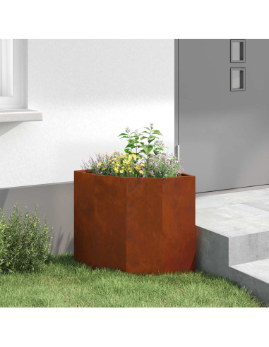 Vaso d'angolo Ruggine 45 x 45 x 50 cm acciaio corten