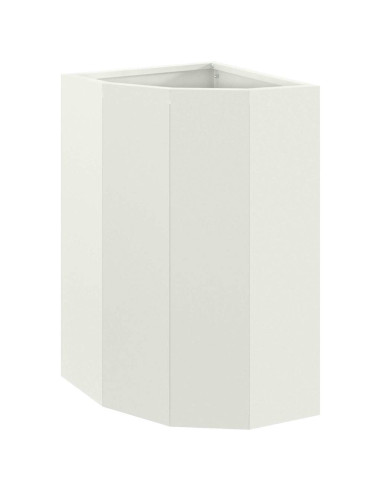 Vaso d'angolo Bianco 30 x 30 x 50 cm Acciaio