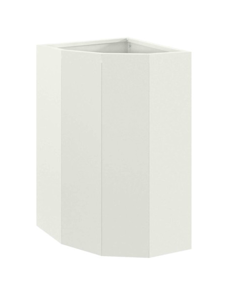 Vaso d'angolo Bianco 30 x 30 x 50 cm Acciaio