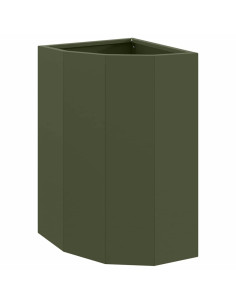 Vaso d'angolo Oliver verde 30 x 30 x 50 cm Acciaio 2