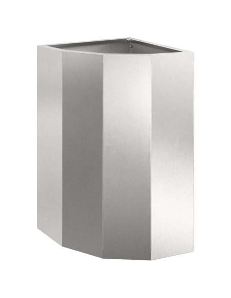 Vaso d'angolo Argento 30 x 30 x 50 cm Acciaio inossidabile