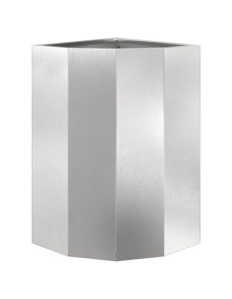 Vaso d'angolo Argento 30 x 30 x 50 cm Acciaio inossidabile