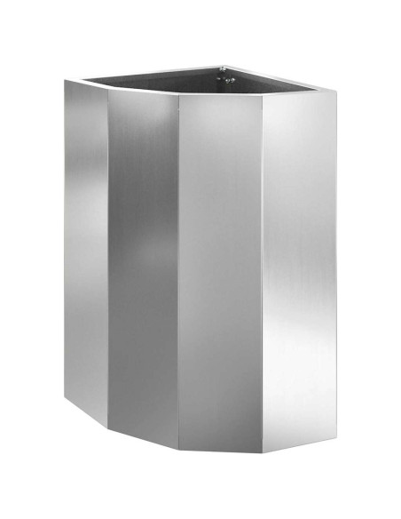 Vaso d'angolo Argento 30 x 30 x 50 cm Acciaio zincato