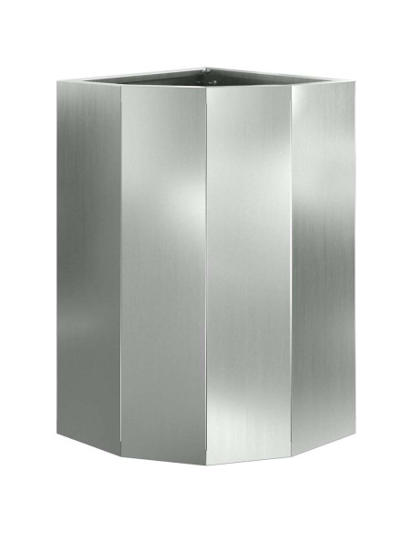 Vaso d'angolo Argento 30 x 30 x 50 cm Acciaio zincato