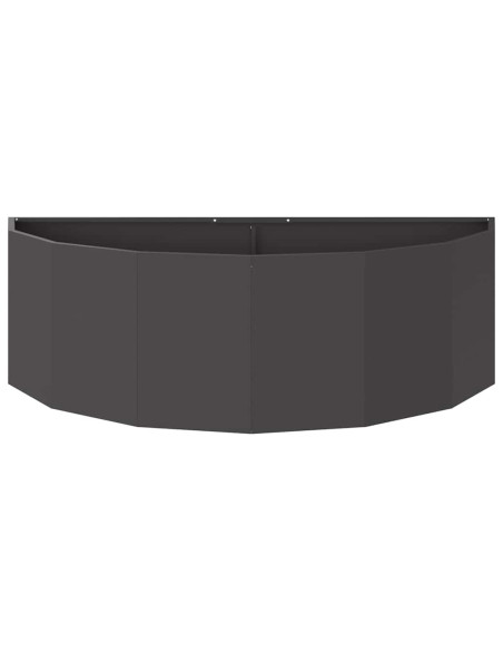 Fioriera Nero 120 x 60 x 35 cm Acciaio