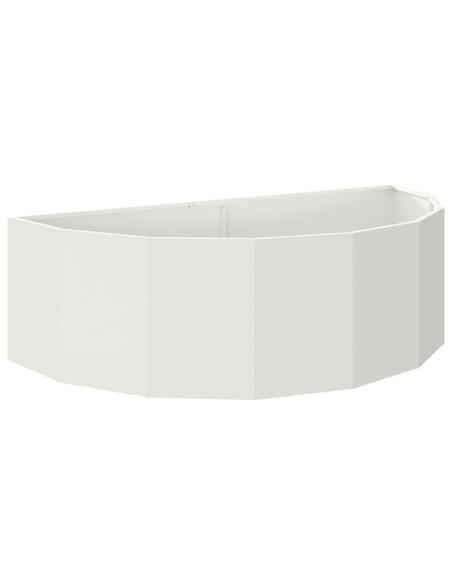 Fioriera Bianco 120 x 60 x 35 cm Acciaio