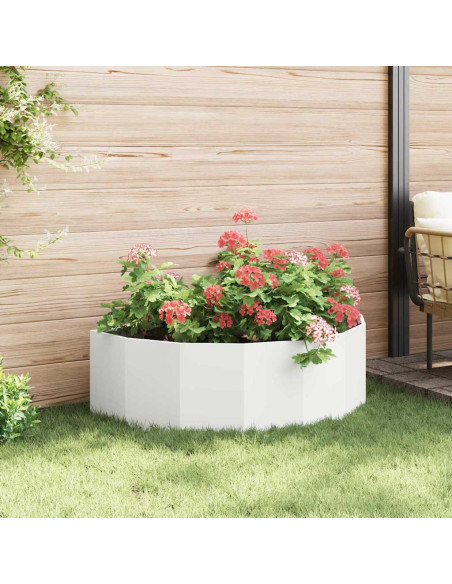 Fioriera Bianco 120 x 60 x 35 cm Acciaio