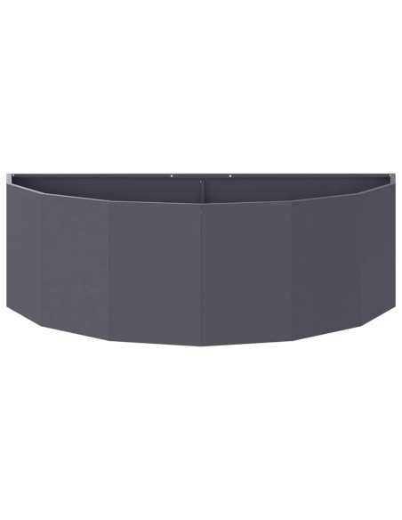 Fioriera Antracite 120 x 60 x 35 cm Acciaio