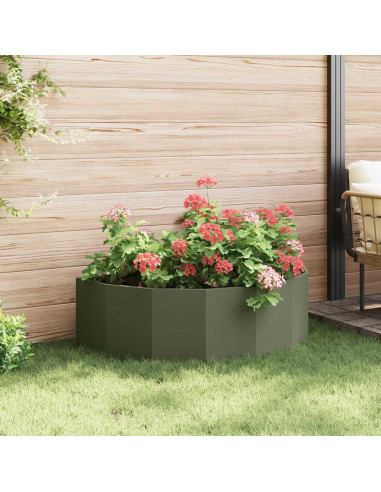 Fioriera Verde oliva 120 x 60 x 35 cm Acciaio