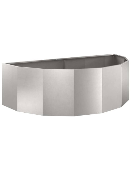 Fioriera Argento 120 x 60 x 35 cm Acciaio inossidabile