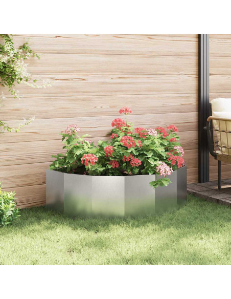 Fioriera Argento 120 x 60 x 35 cm Acciaio inossidabile