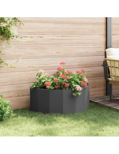 Fioriera Nero 90 x 45 x 35 cm Acciaio