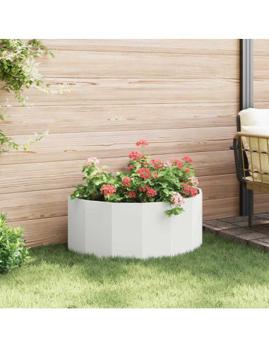 Fioriera Bianco 90 x 45 x 35 cm Acciaio